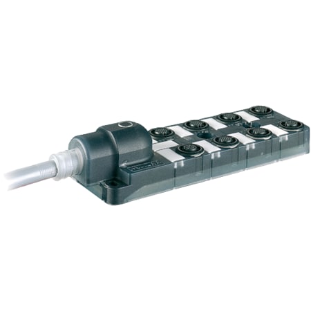 Murrelektronik M12 MALE ON REAR OF MSUD DOUBLE VALVE PLUG 18MM, PUR 3X0.75 GRAY, 0m 8000-88512-3980500
